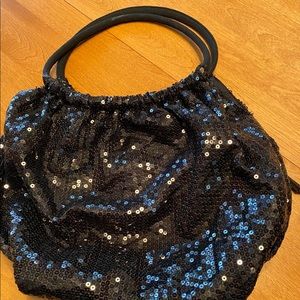 Candies Black Sequine Hobo Bag